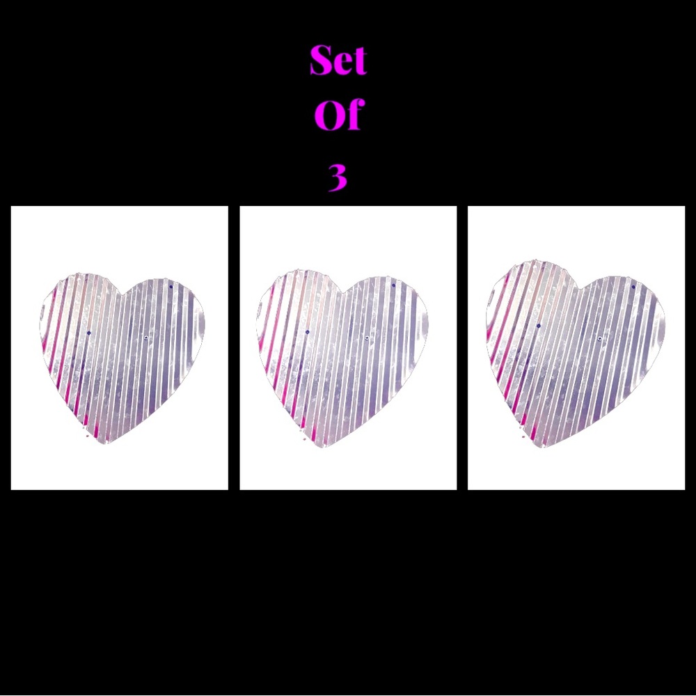 Set of 3 Metal Heart Wall Decorations